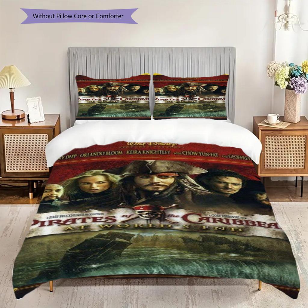 Pirate Skull Adventure Set Threepiece Set 1 Duvet Cover 2 Pillowcase Without Core Christmas Birthday Gift Duvet Cover And Pillowcase