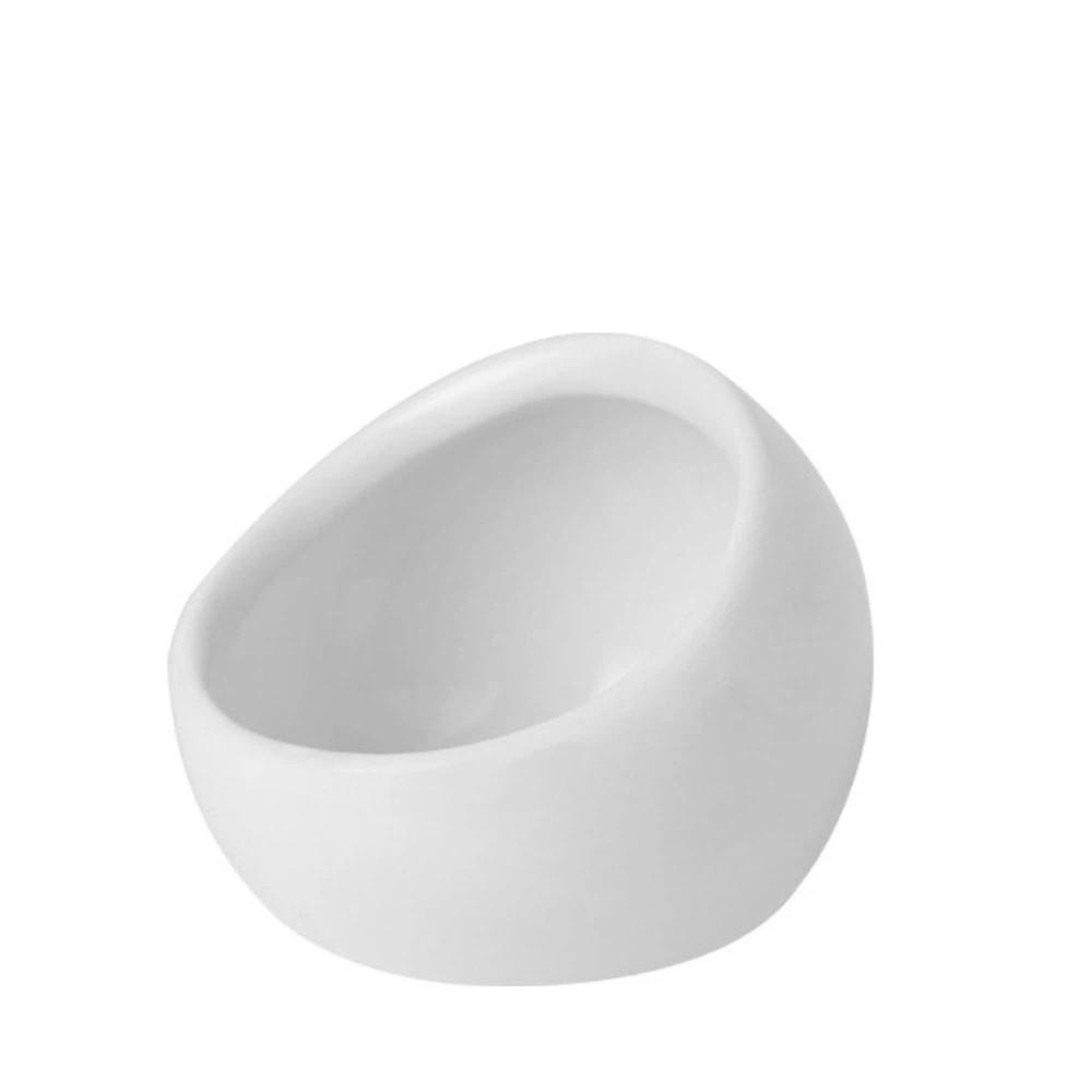 Cute Ceramic Hamster Food Bowl Anti-Rollover Slanted-edged Pet Feeding Bowl Non-Slip Anti-Spill Water Food Bowl Cage Accessory