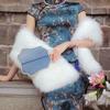 Cheongsam Shawl Imitation Fox Hair Warm Versatile Hair Shawl Warlord Wife Plush Retro Cloak Outer Scarf