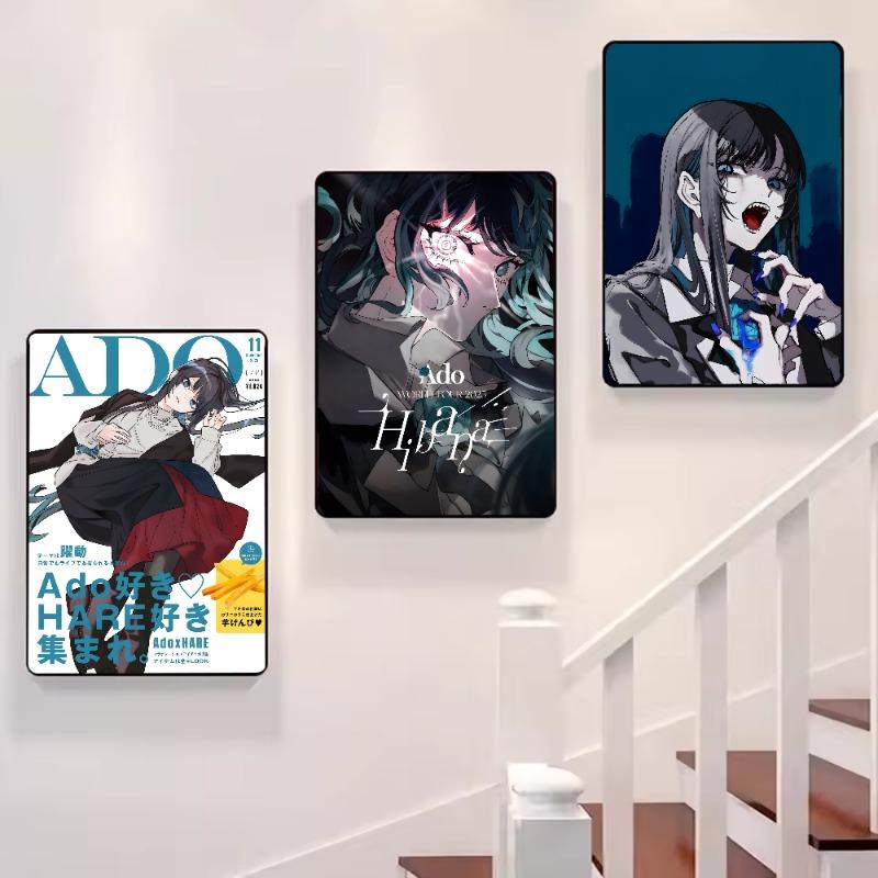 Плакат певицы Ado HD арт липкий на стену водонепроницаемый для дома гостиной спальни бара эстетичное украшение