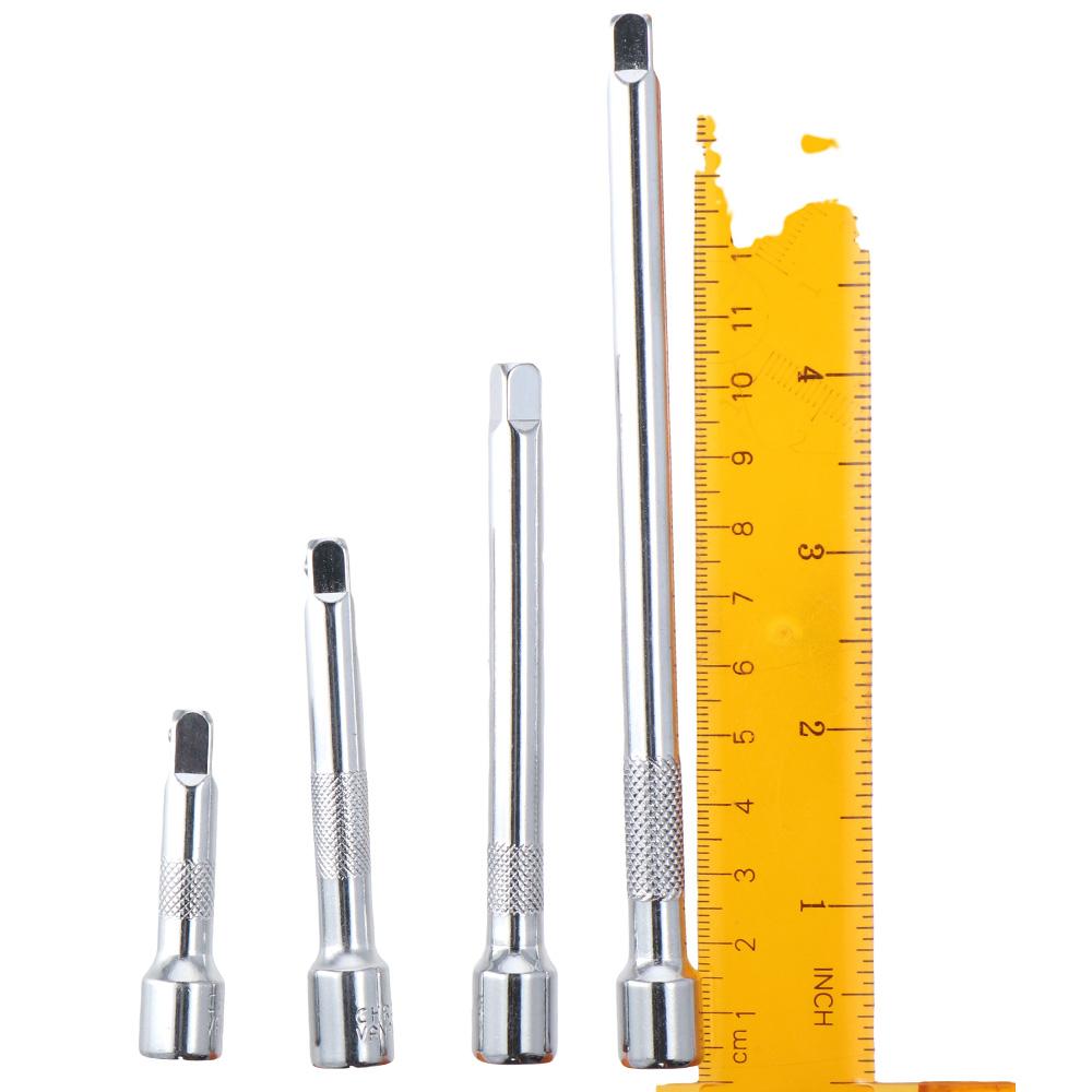 4 Piece 1/4 Inch Socket Extension Set Premium Chrome for Ratchet Wrench Universal Joint Socket