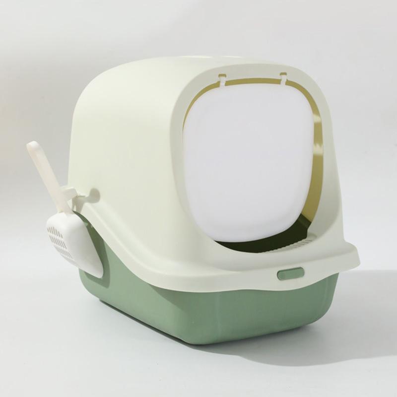 Большой туалет для кошек, кошачий туалет, полностью закрытый съемный лоток, туалет для собак, лоток для домашних животных с совком для мусора