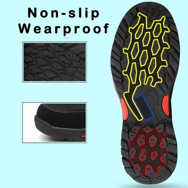 Летняя дышащая легкая защитная обувь, повседневная рабочая обувь с защитой от проколов и разрушением