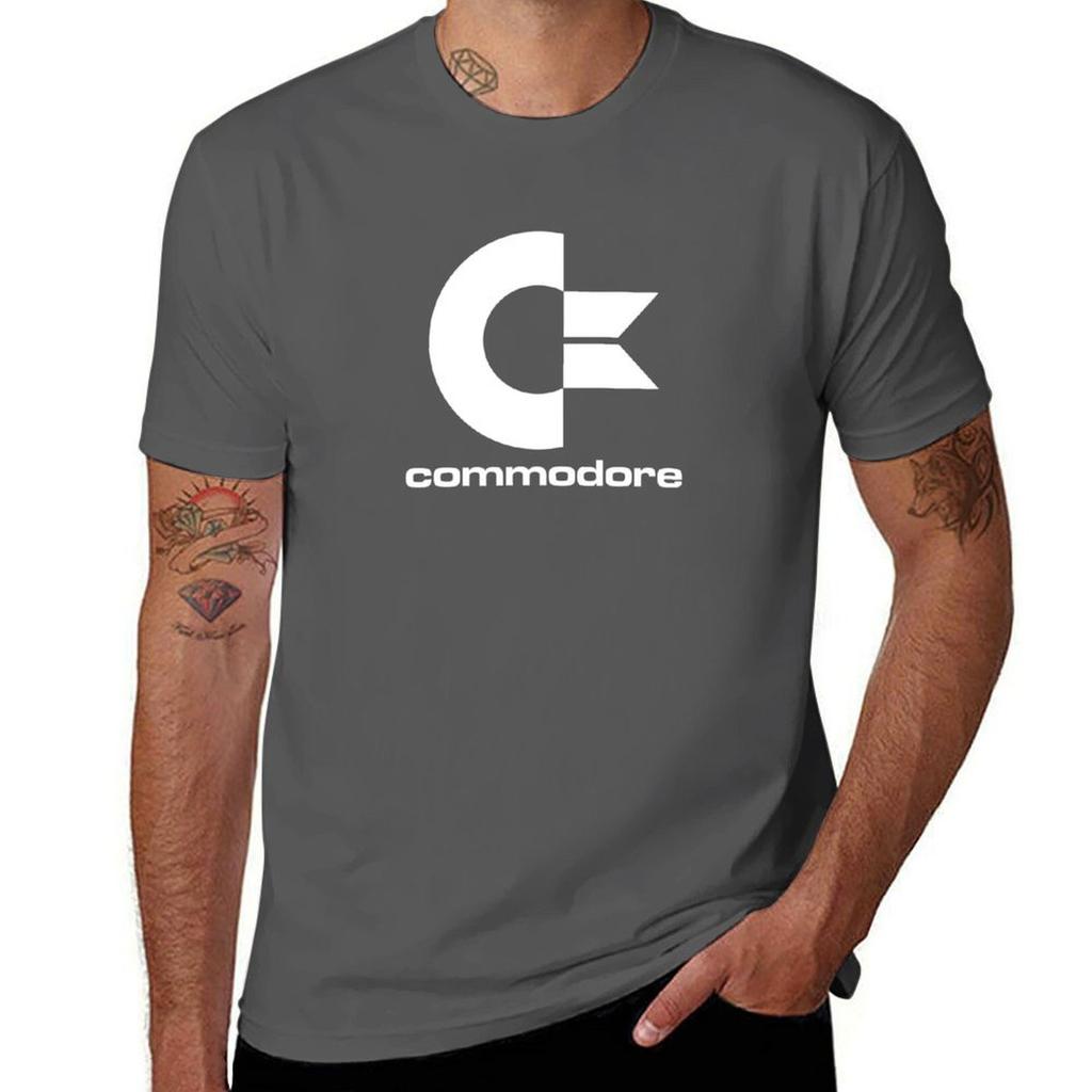 Commodore Logo Tshirt Work Daily Short Sleeve Top