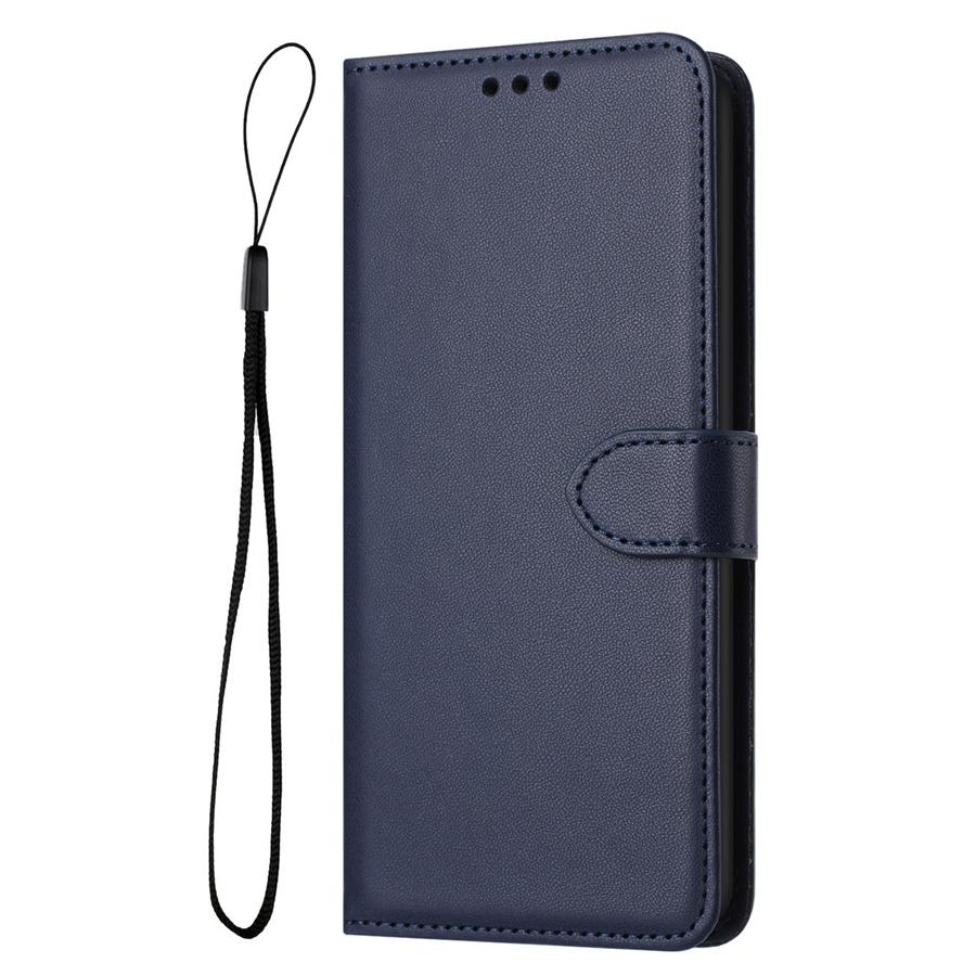 Business Wristband Wallet Case with 3 Card Slots and Photo Frame for iPhone Samsung Xiaomi Redmi Solid Color Stand Holder Flip Case for OPPO VIVO