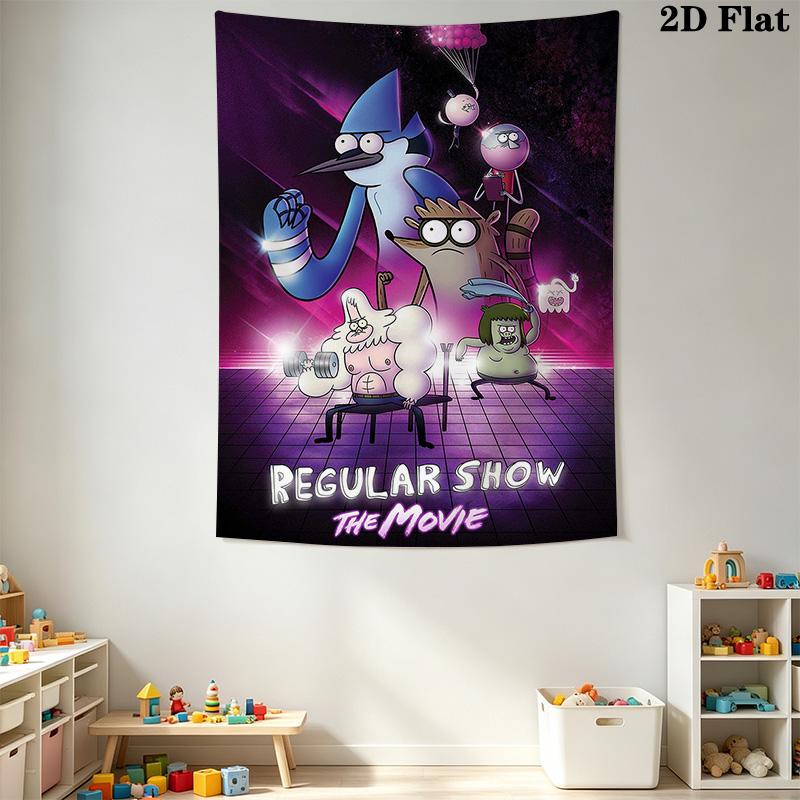 Regular Show Pattern Home Decor Tapestry, Wall Hanging, Decorative RV Wall Cloth.SGT0917173