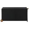 VidaXL Boîte de Rangement de Jardin Coffre de Rangement Boîte à Coussins Patio Terrasse Extérieur Noir 120x65x61 cm Résine 310089