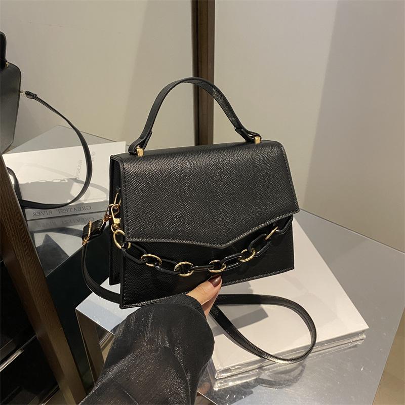 Модная сумка-сумка для женщин, новая, конфетного цвета, маленькая, свежая, сумка через плечо, простая, с цепочкой, маленькая, квадратная сумка