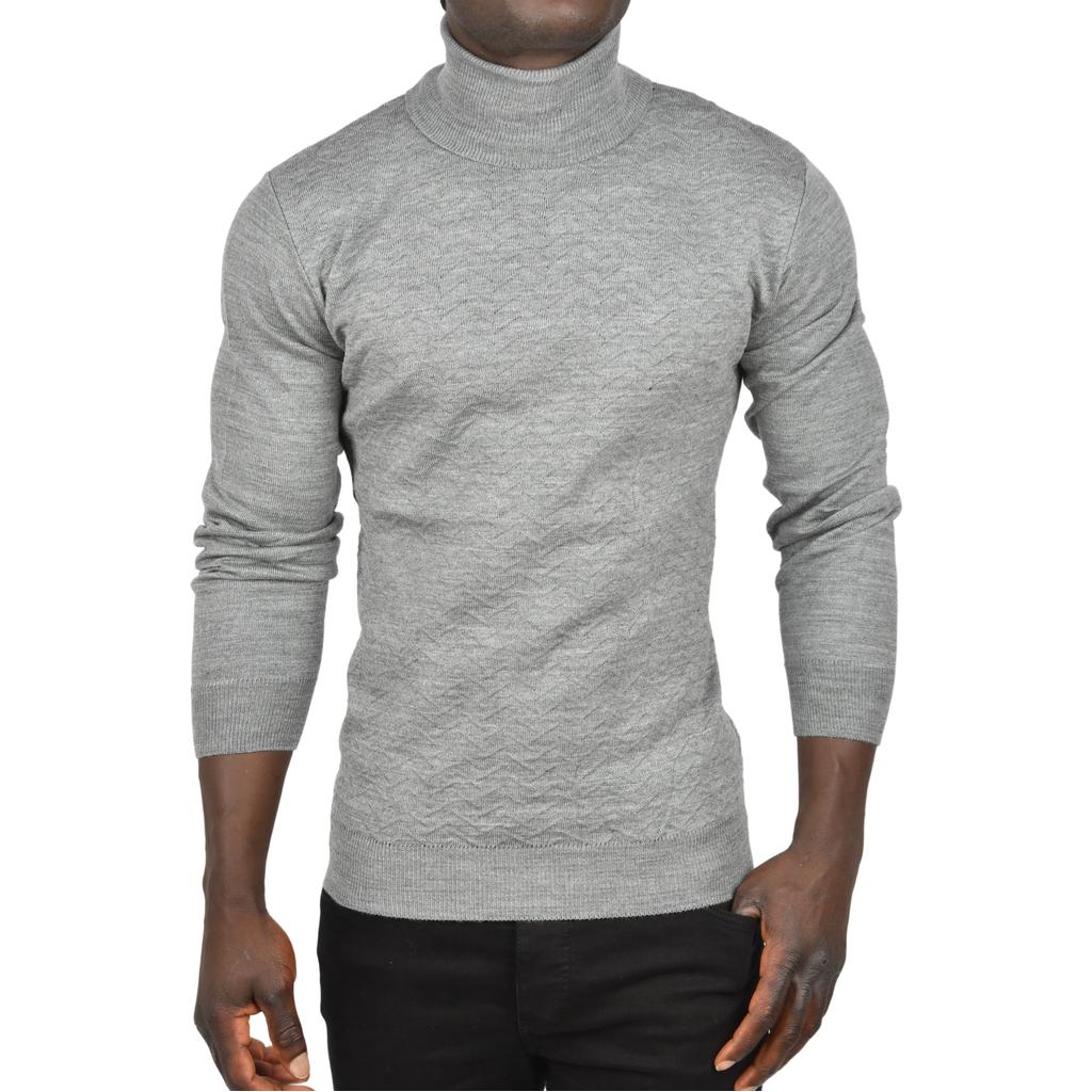 DeepSEA Водолазка с зигзагообразным узором и облегающим трикотажным воротником с воротником 2505497