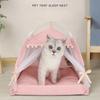 Foldable Princess Cat Bed Comfortable Dog Basket Beds Sweet Kitten Bed Kennel Kennel