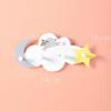 Creative Cloud Cartoon Wood Hook Wall Hanging Door Hat Coat Hook Bathroom Decoration Star and Moon Four Hooks LS