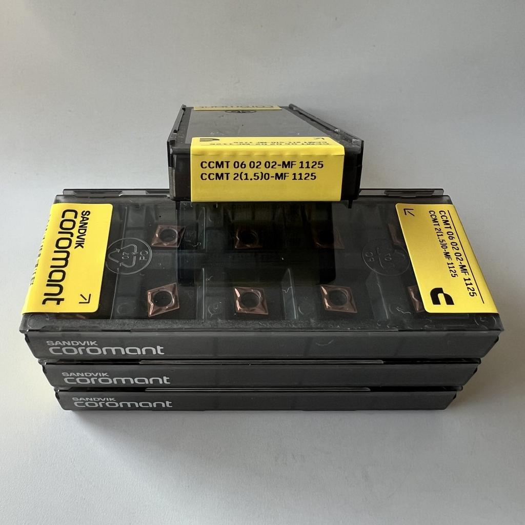 Sandvik / CCMT060202-MF 1125 / Оригинальные шведские твердосплавные пластины 10 шт.