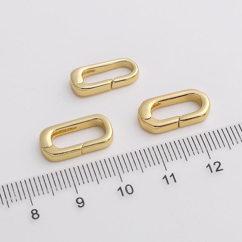 Овальный замок-кольцо из золота 14 карат с заполнением для браслетов и ожерелий DIY