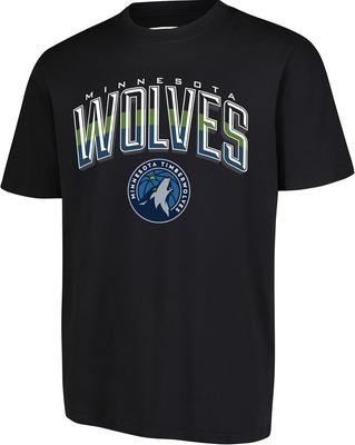 Мужская футболка NBA Minnesota Timberwolves, Изогнутая Плекси, С коротким рукавом, Размер L, Черный