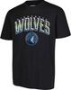 Мужская футболка NBA Minnesota Timberwolves, Изогнутая Плекси, С коротким рукавом, Размер L, Черный