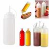 240ml Plastic Clear Squeeze Squeezy Ketchup Sauce Bottle Dispenser Mayo Kitchen Bottles Z4W5