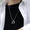 Men Necklace Triangle Square Pendant Necklace Dating Work Party Versatile Style Necklace Clothing Accessory