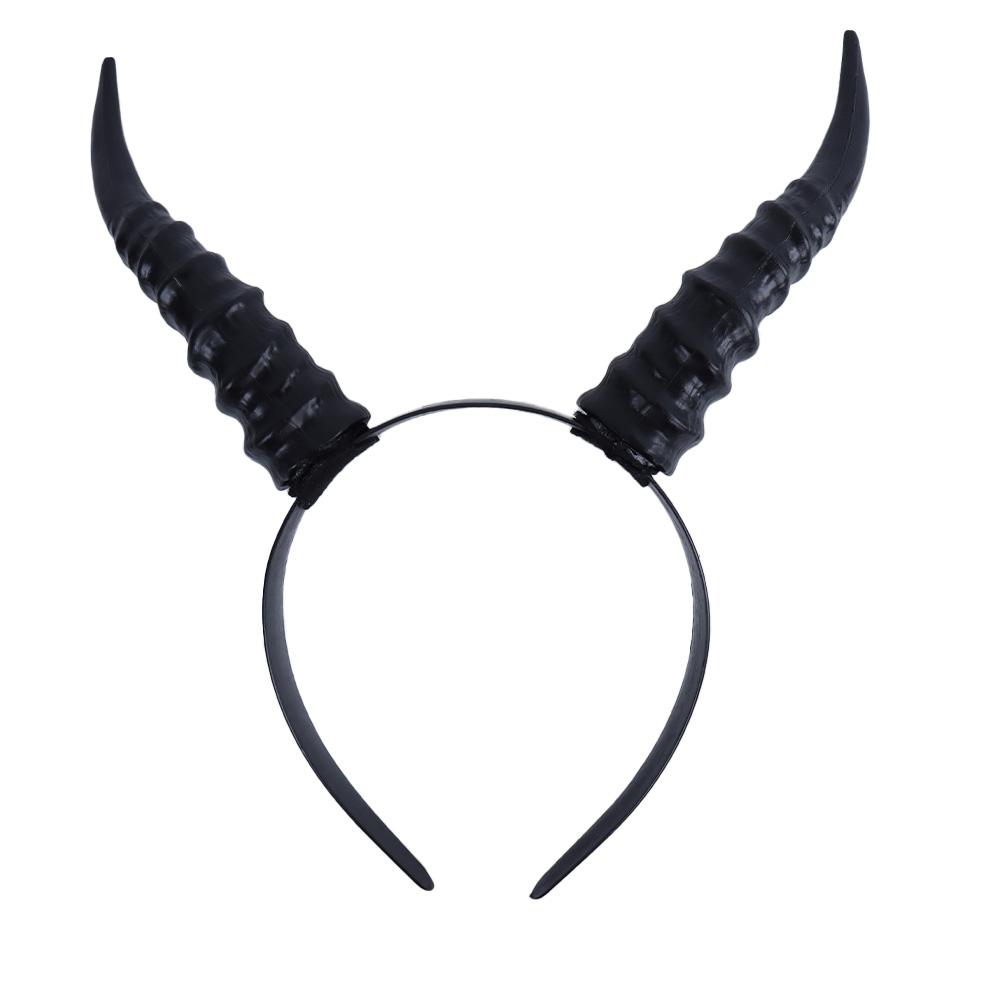 Devil Sheep Horn Headpiece Cosplay Women Gothic Animal Antelope Headwear Halloween Carnival Party Costume Props Gifts