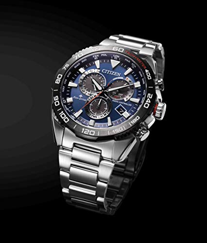 Citizen Promaster CB5034-82L Серия LAND Часы с питанием от Eco-Drive и радиоконтролем, Direct Flight, Мужские, Серебристые