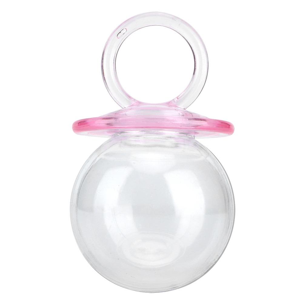 12PCS Pink Candy Boxes Pacifier Shape Party Candy Box Snack Container Wedding Favor Box Party Favor