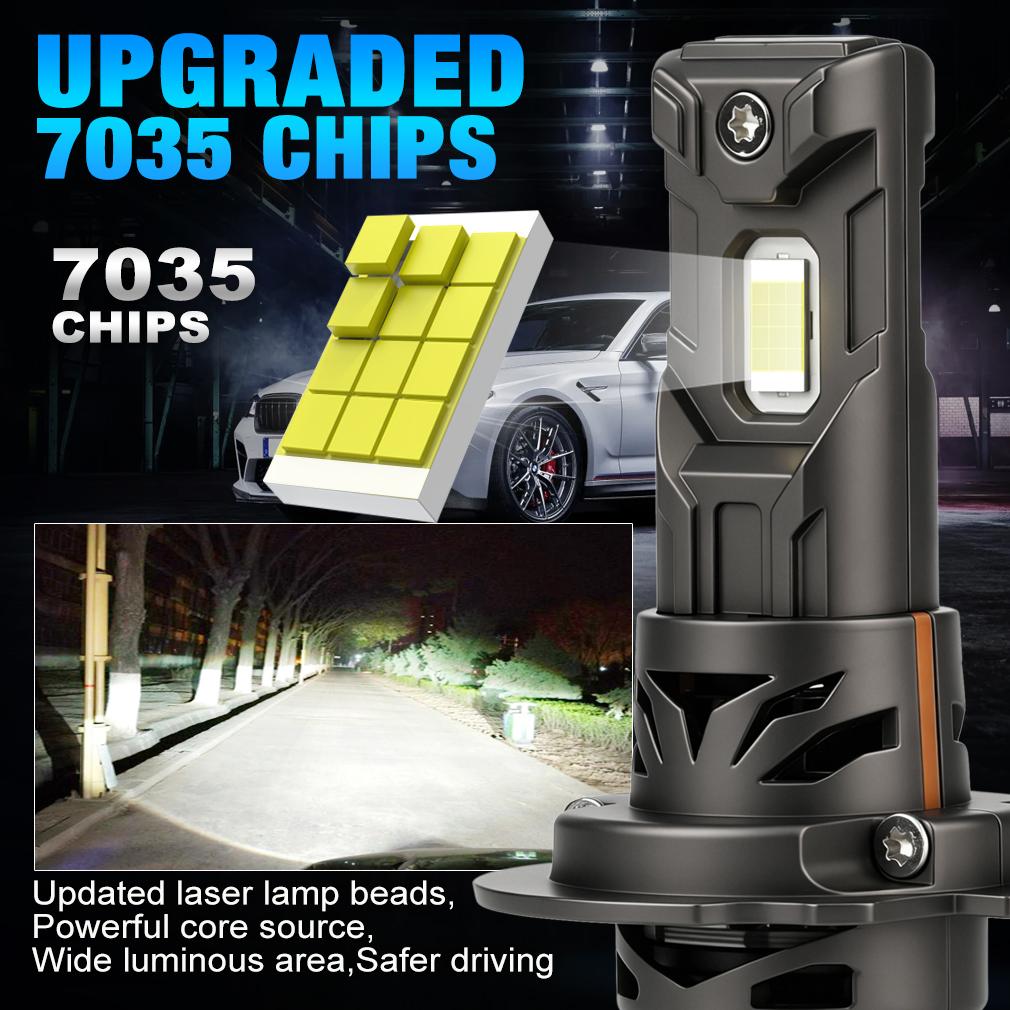 2 шт. 30000 лм Светодиодные лампы для фар H7 Mini Turbo H11 LED H8 9005 HB3 9006 HB4 Автомобильные противотуманные фары H4 Мотоциклетные фары Автоматический Plug&Play Лампа 6500K Белый