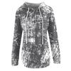 Women's Casual Fashion Vintage Print Long Sleeve Button Pullover Hoodies Sweatshirts