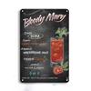 Hisun Tin Sign Vintage Assorted Cocktail Recipe Chalkboard Style Tin Sign Set Retro Aperol Spritz Gin Tonic Bloody Mary Metal Wall Art Rustic