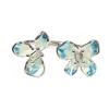 Stacking cream wind blue gradual change blue butterfly flower language smart flower butterfly ring women's fashion cold wind index finger ring