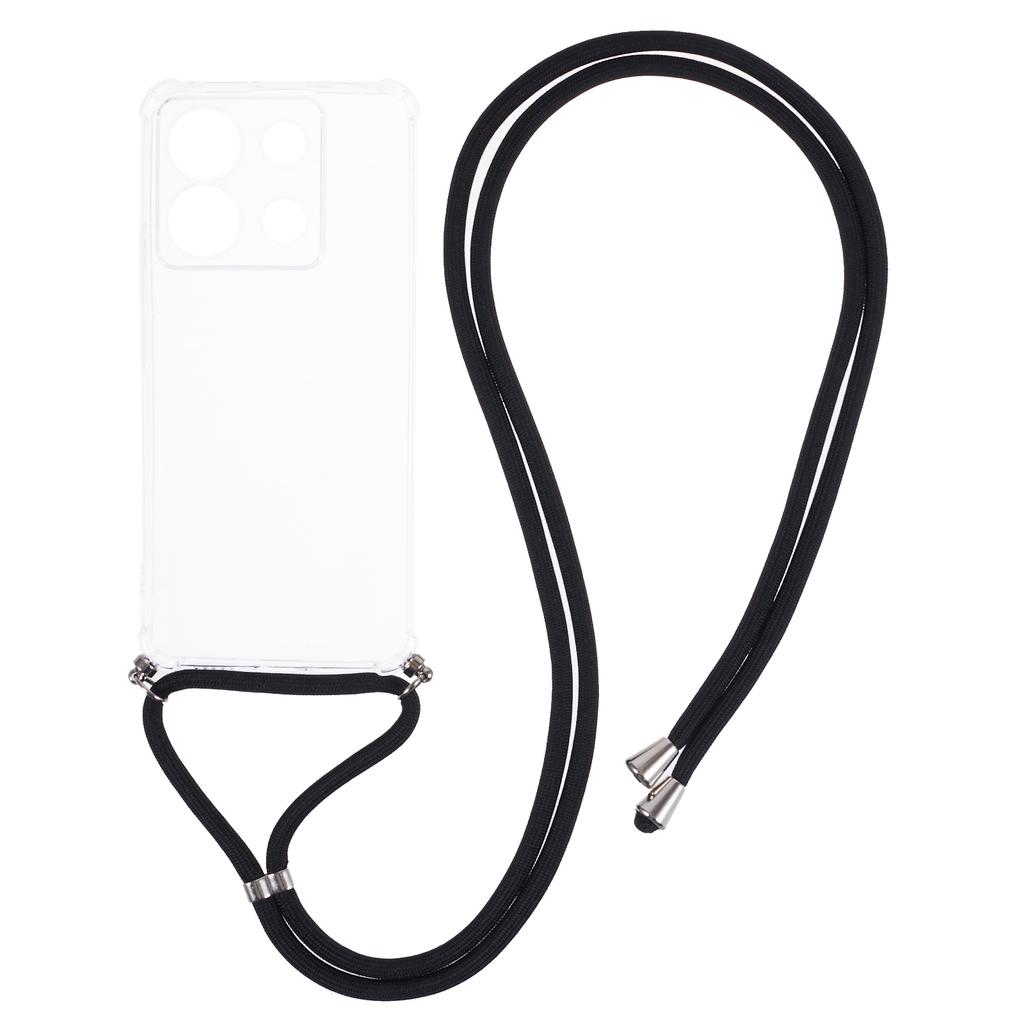 Для Xiaomi Redmi Note 13 Pro 5G/Poco X6 5G ТПУ Чехол Защита углов Чехол для телефона со шнурком