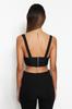 Women's Fashion New Bustier Ecru Crop Lined Bias Lace Bustier