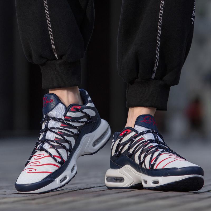 Men Sneakers Running Fashion Outdoor Jogging Sports Shoes Mesh Breathable Cushioning Black Basket Footwear Male Plus Size 39-46