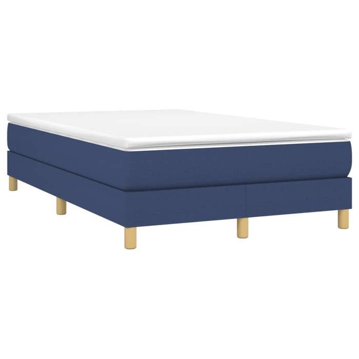 Maison Exclusive - Sommier à lattes de lit avec matelas bleu 120x190 cm tissu