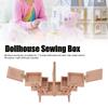 Швейная коробка для кукольного домика, имитация швейного набора для кукольного домика, украшение своими руками, прекрасные ножницы для ниток для домашних любителей