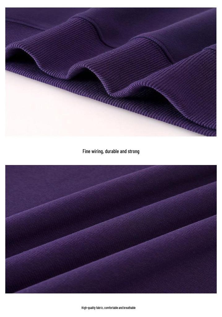 Early Autumn Trendy 380g Cotton Color Block Round Neck Oversized Hoodie for Women & Couples