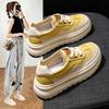 2025 Spring New Thick-soled Heightening Casual Shoes Women's Versatile Fashion Muffin Shoes Sports Shoes Lightweight Versatile Board Shoes