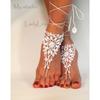 Crochet Barefoot Sandals, Anklet Barefoot Sandles, Foot Jewelry, Steampunk, Lace, Black