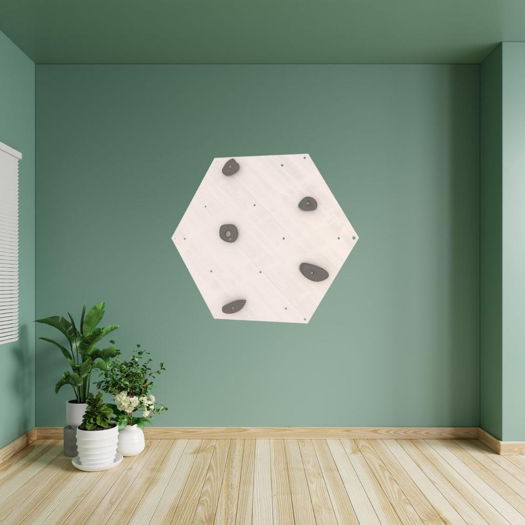 Скалолазный куб 1 Белый - Серые зацепы