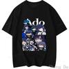 Футболка Ado Kawaii Ado Футболка Wish World Tour Мерч Мальчик Девочка Популярная Мода Аниме Футболка Харадзюку Личность Эстетичная Одежда
