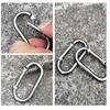 Black Metal Camping Fishing Carabiners Keychain Clip Hanging Buckle Hooks