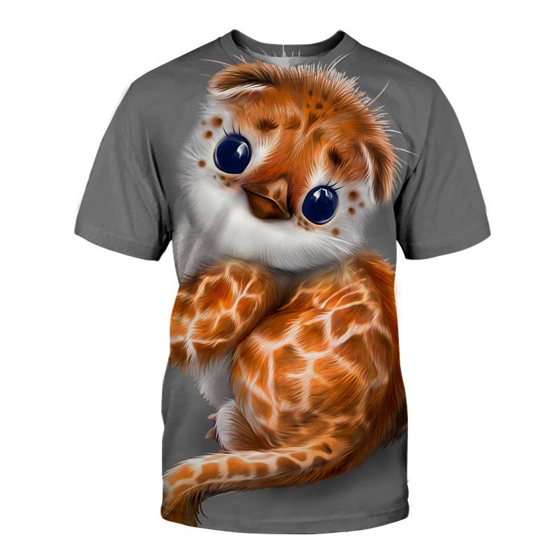 Kids T Shirt Animals Pattern Girls Summer Sportwear T-shirts O Neck Short Sleeve 3d Printed T Shirt Casual Breathable Tops