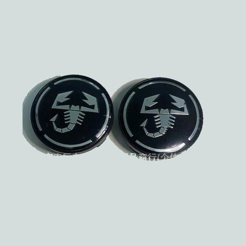 4PCS 60mm Car Wheel Hub Cover Emblem Sticker Accessory For Abarth 500 Tipo FR Panda Argo Freemont Viaggio Bravo Punto Doblo