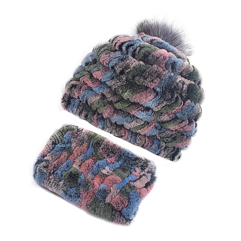 Fur Hat Children Fall and Winter Outdoor Warm Ear Protection Scarf Mom Leisure Set