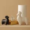 Ceramic Cotton Sheep Figurines Miniatures Abstract Animal Black White Figurine Sculptures Home Decor Ornaments Porcelain Crafts