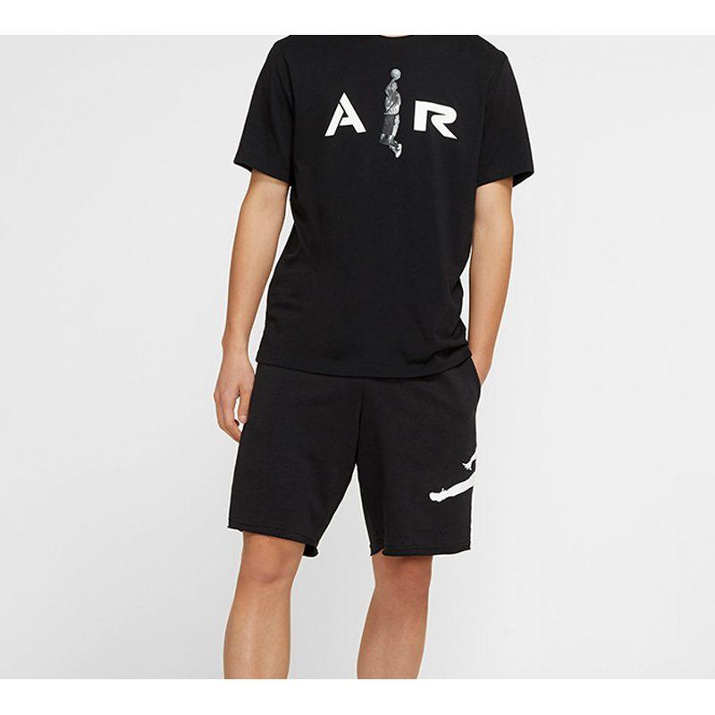 Jordan Flying Man Dunk T Shirts Men's Black Crew Neck Moderate Straight Fit CZ2330-010