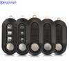 Jingyuqin 2/3 Button Flip Remote Key Case Shell Cover Housing For Fiat 500 Panda Punto Bravo Car Alarm Keyless Entry Fob