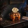 Halloween Table Decor Pumpkin Tissue Box, Resin Decorative Facial Dispenser, Holiday Party Supplies Creative Paper Towel Holder for Kitchen