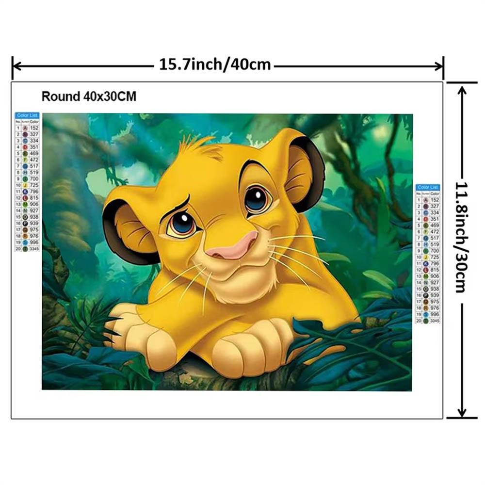Disney Король Лев Симба Классическая Анимация 5D Алмазная Живопись Полная Алмазов DIY Ручная Работа Алмазная Живопись Мультяшное Украшение Набор для Рисования