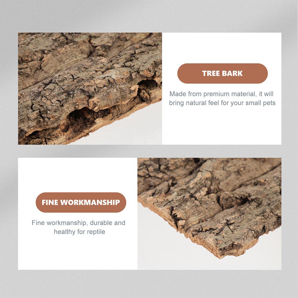 3 шт. Кора рептилий Подстилка для черепах Пробка для рептилий Принадлежности Террариум Ландшафтный дизайн Украшение дерева Платформа для лазания змей