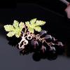 Rhinestones Brooches Purple Grapes Crystal Elegant Jewelry Brooch Pins Vivid Fruit Wedding