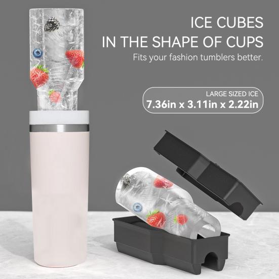 Силиконовый лоток для кубиков льда для стакана 20-40 унций, полый цилиндрический дизайн, лед